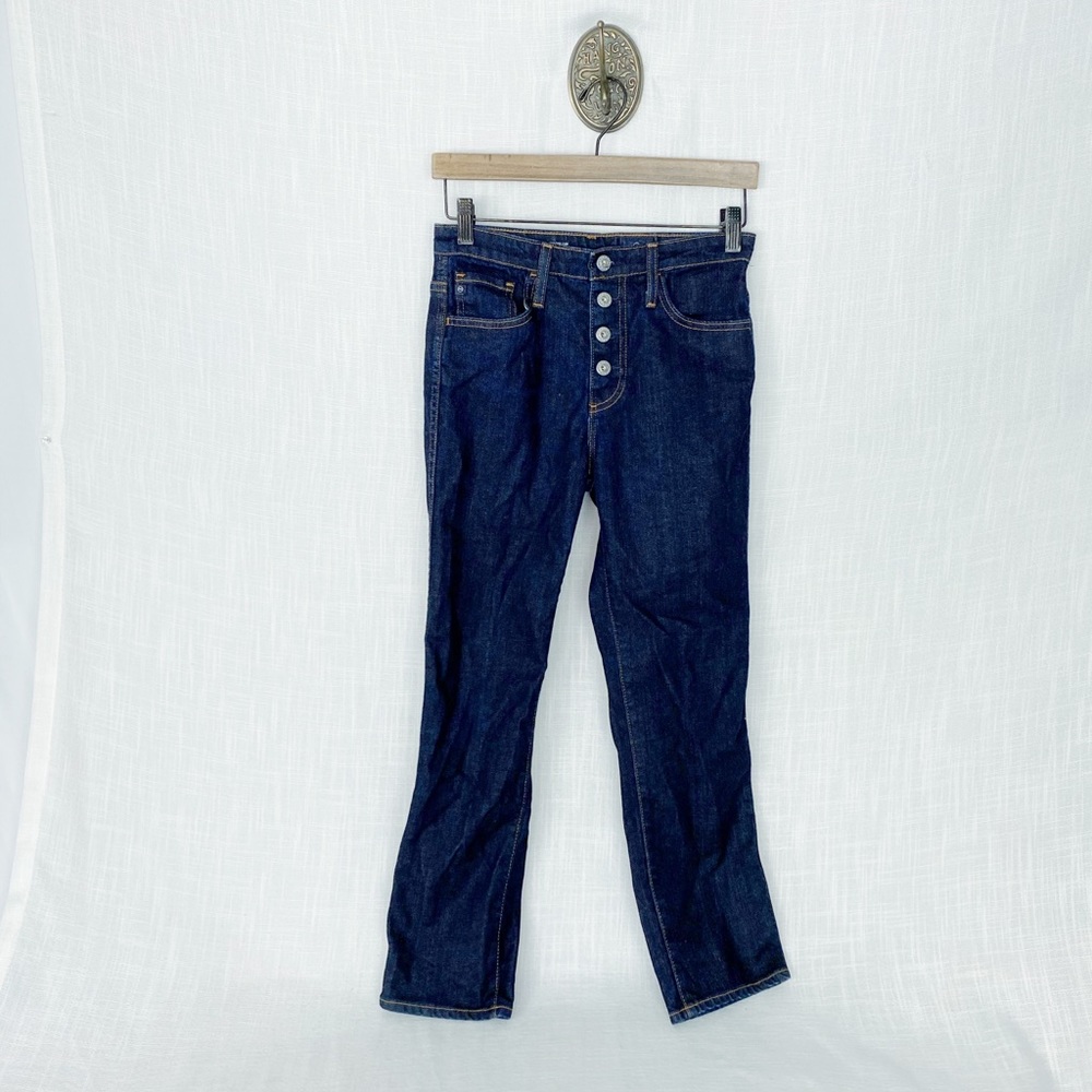 AG The Isabelle Button-Up Crop Jeans Dark Size 26